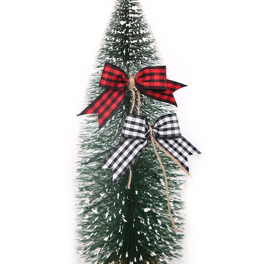 

12 Pcs Christmas Bow Tree Decoration Accessories Gift DIY Knots Red Ornaments Baby