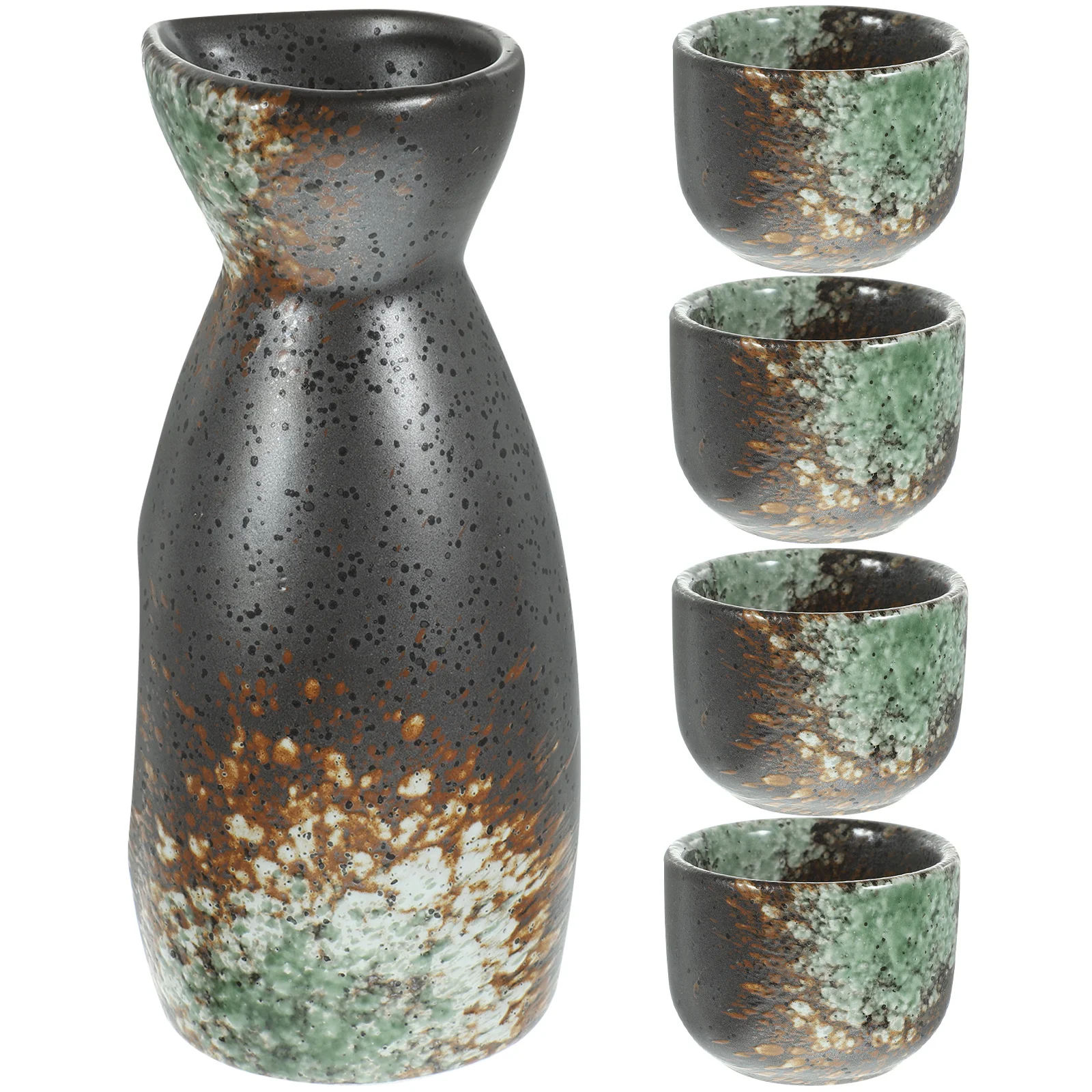 

1Set Japanese Style Sake Kettle Cups Reusable Economical Practical Exquisite Texture Smooth Comfortable Ideal Gift Home Bar