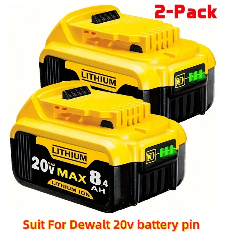 For Dewalt 20V 8.4Ah Battery Pin DCB205 Hand Drill Electric Tool 18650 Lithium Battery Power Battery DCB206-2 DCB205-2 DCB205