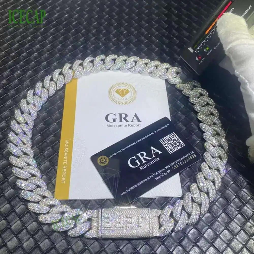 

High Fashion Cuban Link Chain Custom Truly 925 Silver Chain 18k Gold Plated Hip Hop Miami Cuban Chain Necklace for Men
