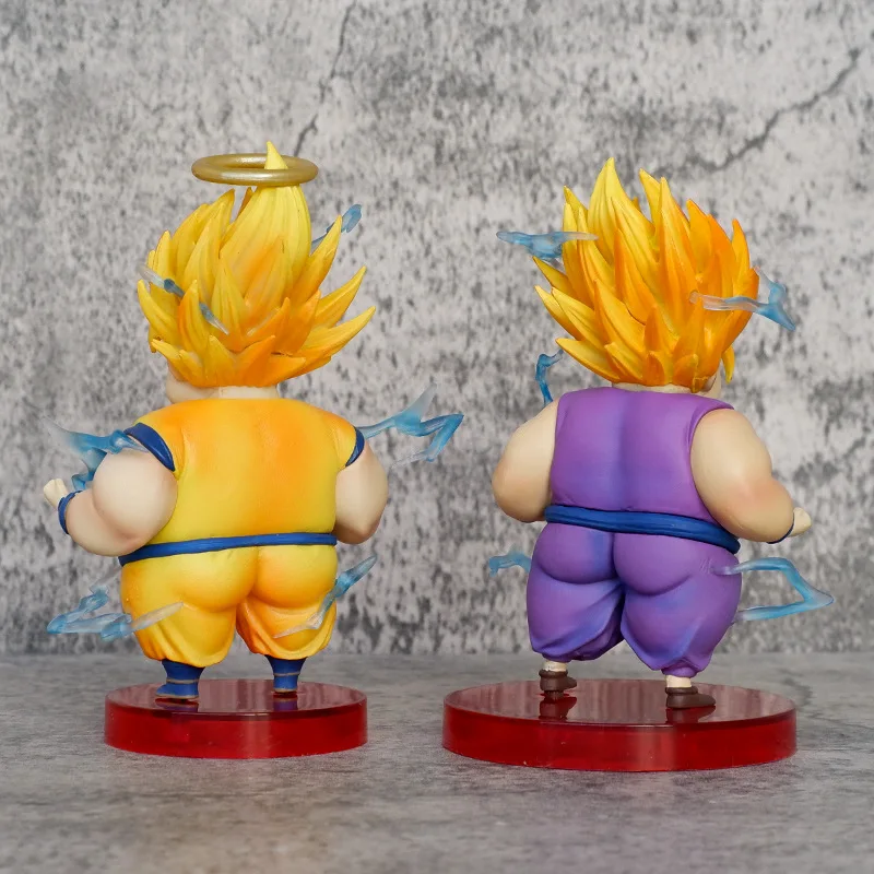 Figurine d'anime Dragon Ball, Son Goku, Son Gohan, version Q, figurine en PVC grasse, statue, modèle de collection, beurre, jouets cadeaux, 13cm