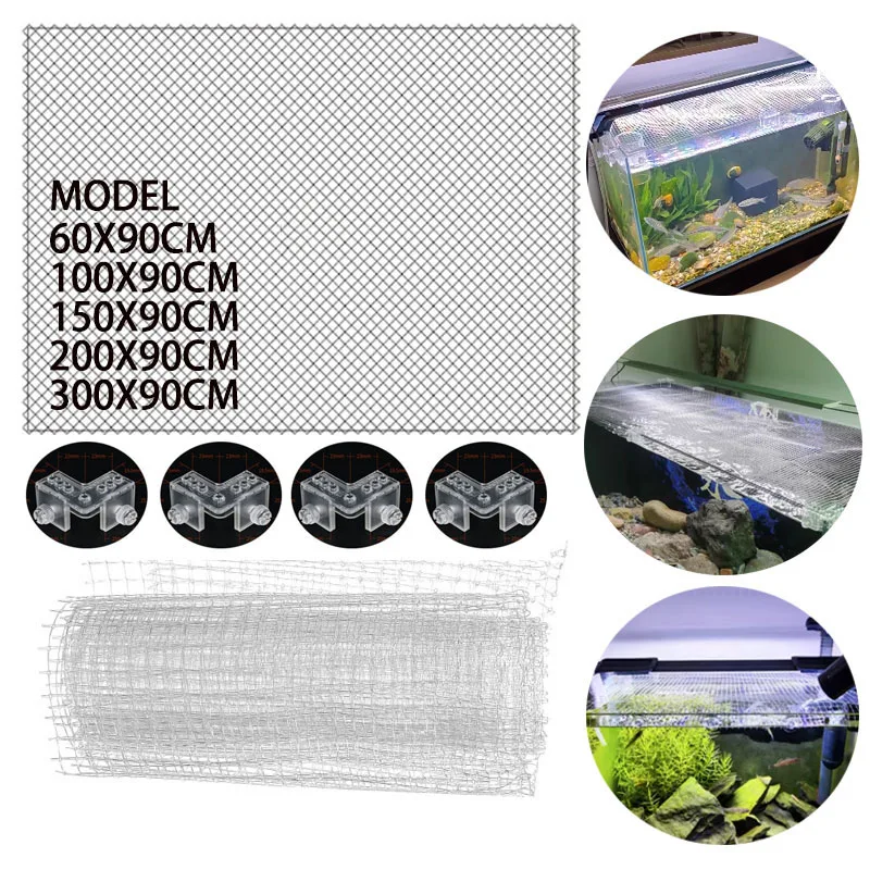 Fish tank invisible anti jump net anti escape net aquarium DIY protective net anti turtle escape net cover Fish protection net