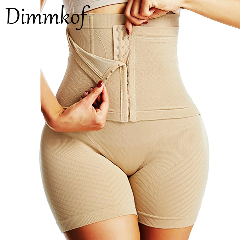 

Dimmkof 4 Steel Bones Panties Double Fabric Women's Seamless Stretch Abdomen Slim Waist No Trace Butt Lift Shapewear Body Shaper