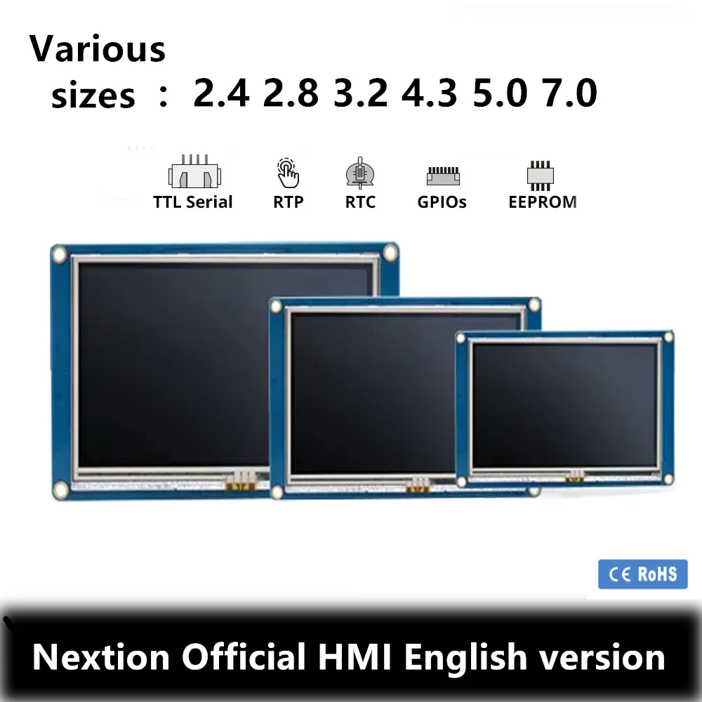 

Nextion 2.4/2.8/3.2/3.5/4.3/5.0/7.0 inches NX3224T024 NX4024T032 NX4832T035 NX4827T043 NX8048T050 NX8048T070 HMI English kernel