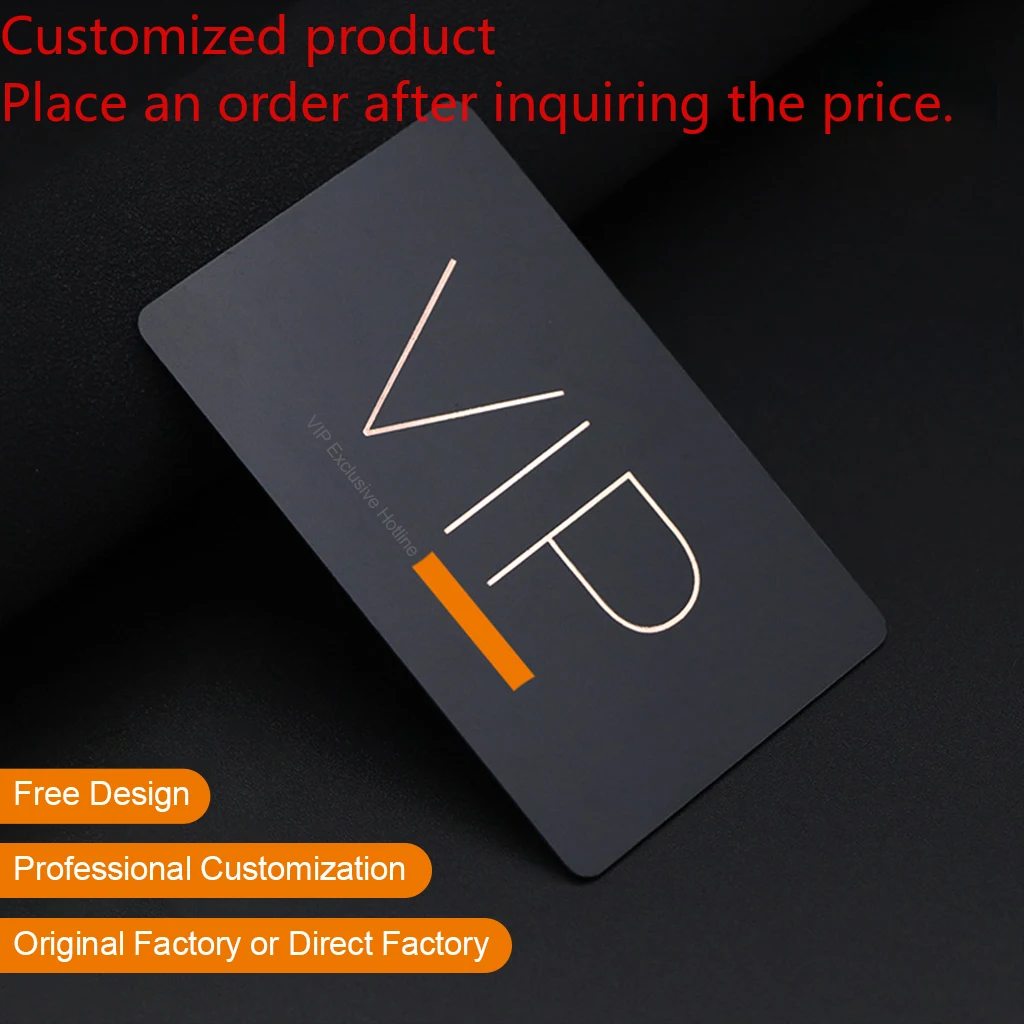 Customized product Factory Supply Matte Black Metal NFC Business Access Control Card Eco-Friendly Gift VIP Card