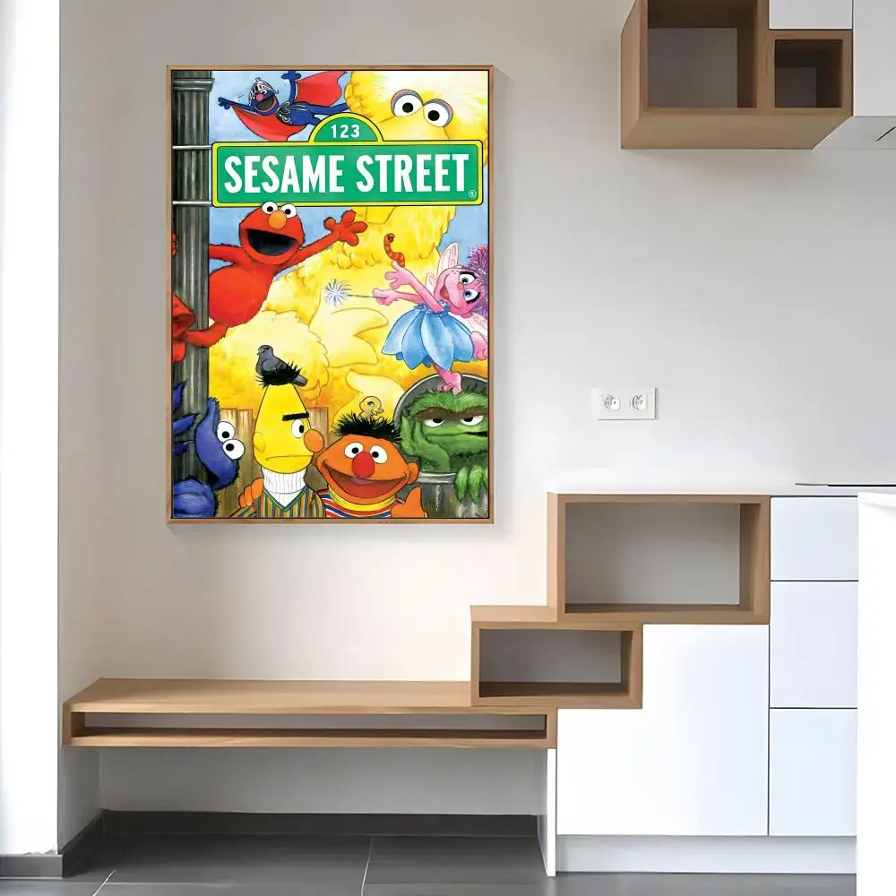 S-Sesame Street Poster Paper Print Home Living Room Bedroom Entrance Bar Cafe Art Painting Decoration