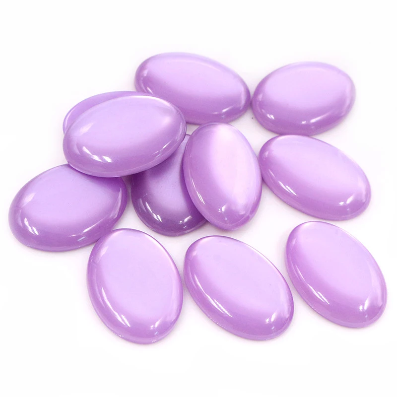 Nowa moda 10 sztuk 18x25mm Mix kolor z płaskim z powrotem kaboszony z żywicy Cameo