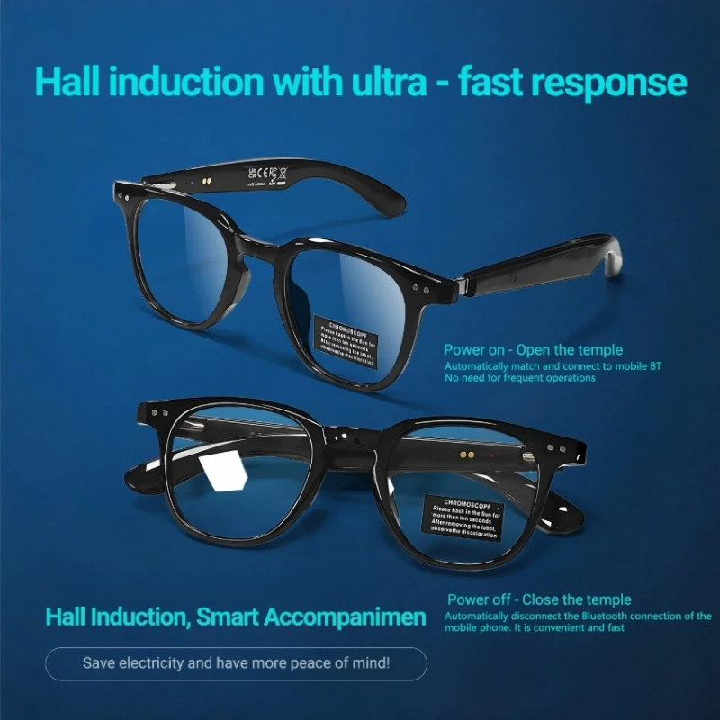 

GT-52 Al intelligent translation glassesTranslation Sunglasses Voice Remote Control Music Eyewear Waterproof Eyeglasses