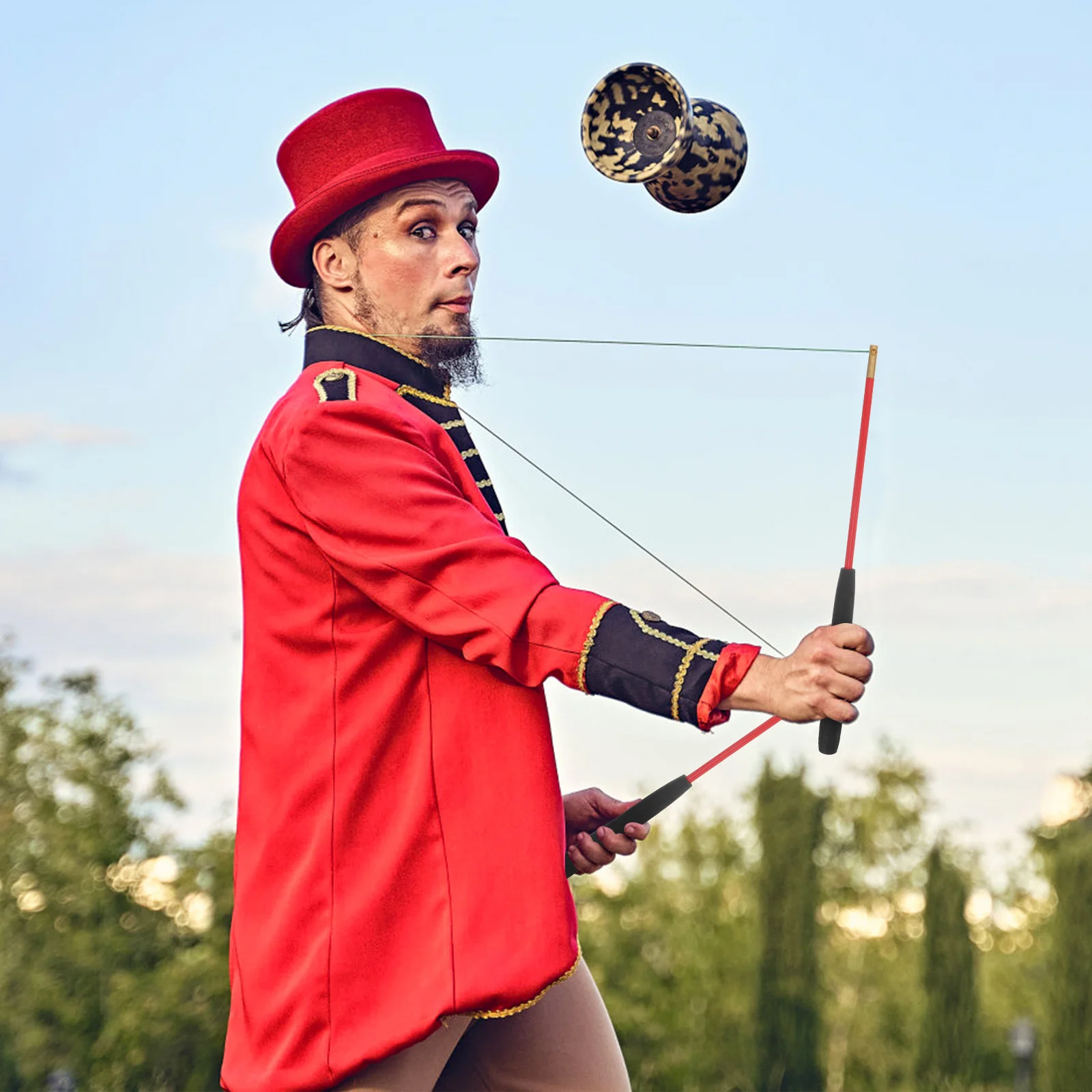 

1Pair Diabolo Stick Non-Slip Solid Lightweight Durable for Outdoor Indoor Juggling Fitness Handsticks Diabolo Sticks