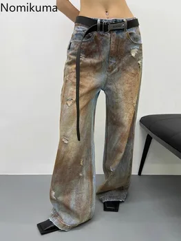 하라주쿠 Y2k 여성용 와이드 레그 팬츠 streetwear 패션 Pantalon Femme 하이 웨이스트 스트레이트 청바지 캐주얼 빈티지 데님 바지