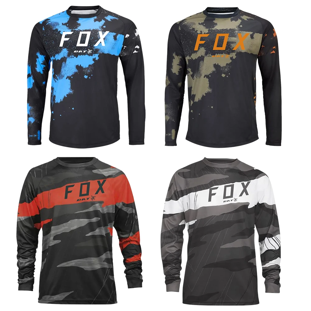 

BAT FOX Motocross Jersey Bicycle Racing Motorcycle T-Shirt Offroad DH Downhill Jersey Enduro MTB Shirt Ropa Ciclismo Para Hombre