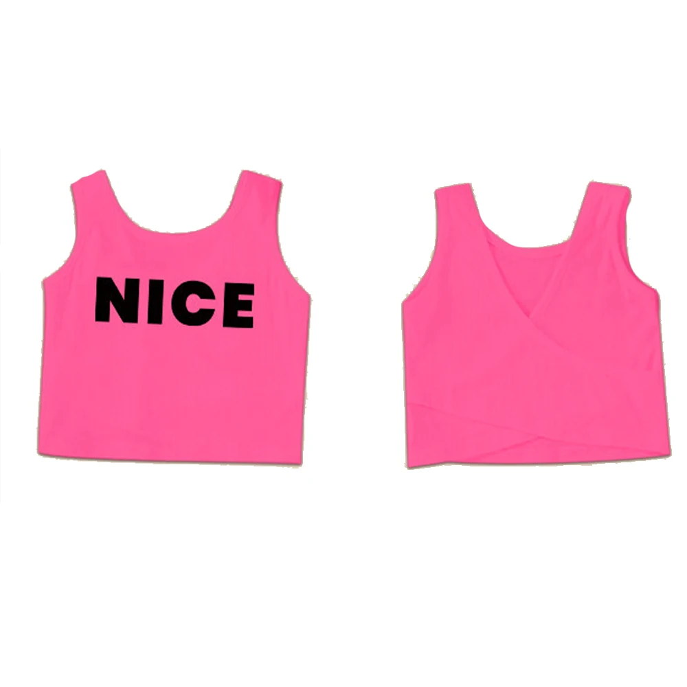 Summer Girls Tank Top Star Crop Tops For Kids Teenager Sleeveless Vest Letter Camisole 2-10Yrs Children\'s Clothes Fashion