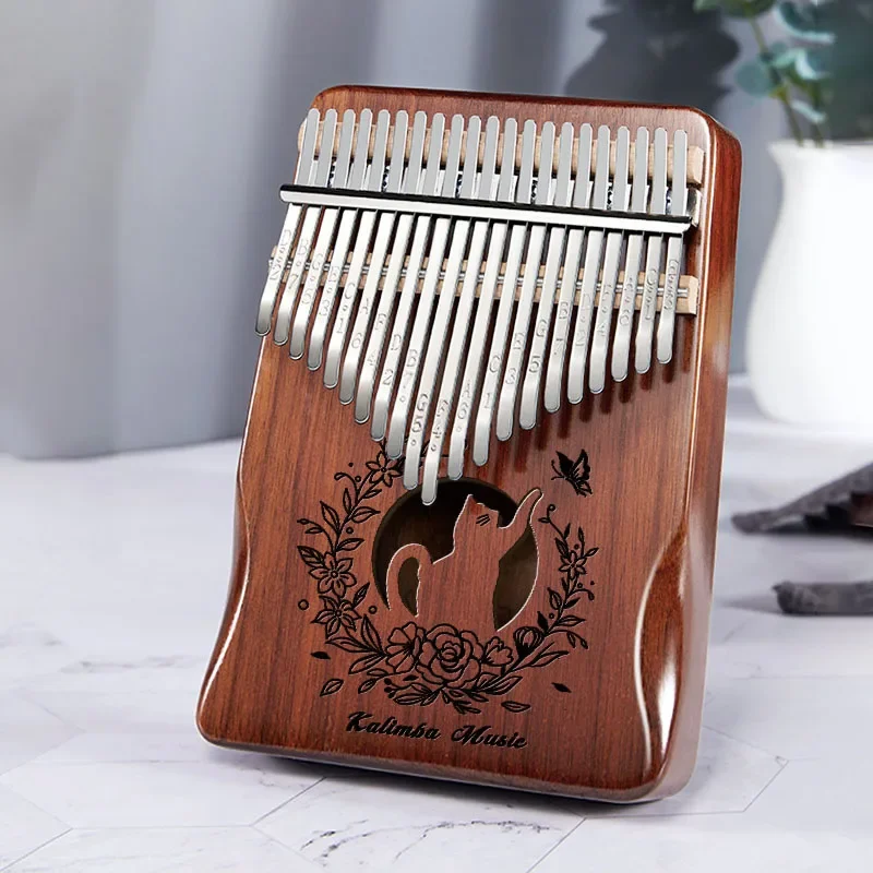 

17 Key Kalimba Instrument Full Solid Wood Maracas Thumb Piano 21 Key Kalimba Children Professional Mbira Acacia for Beginners