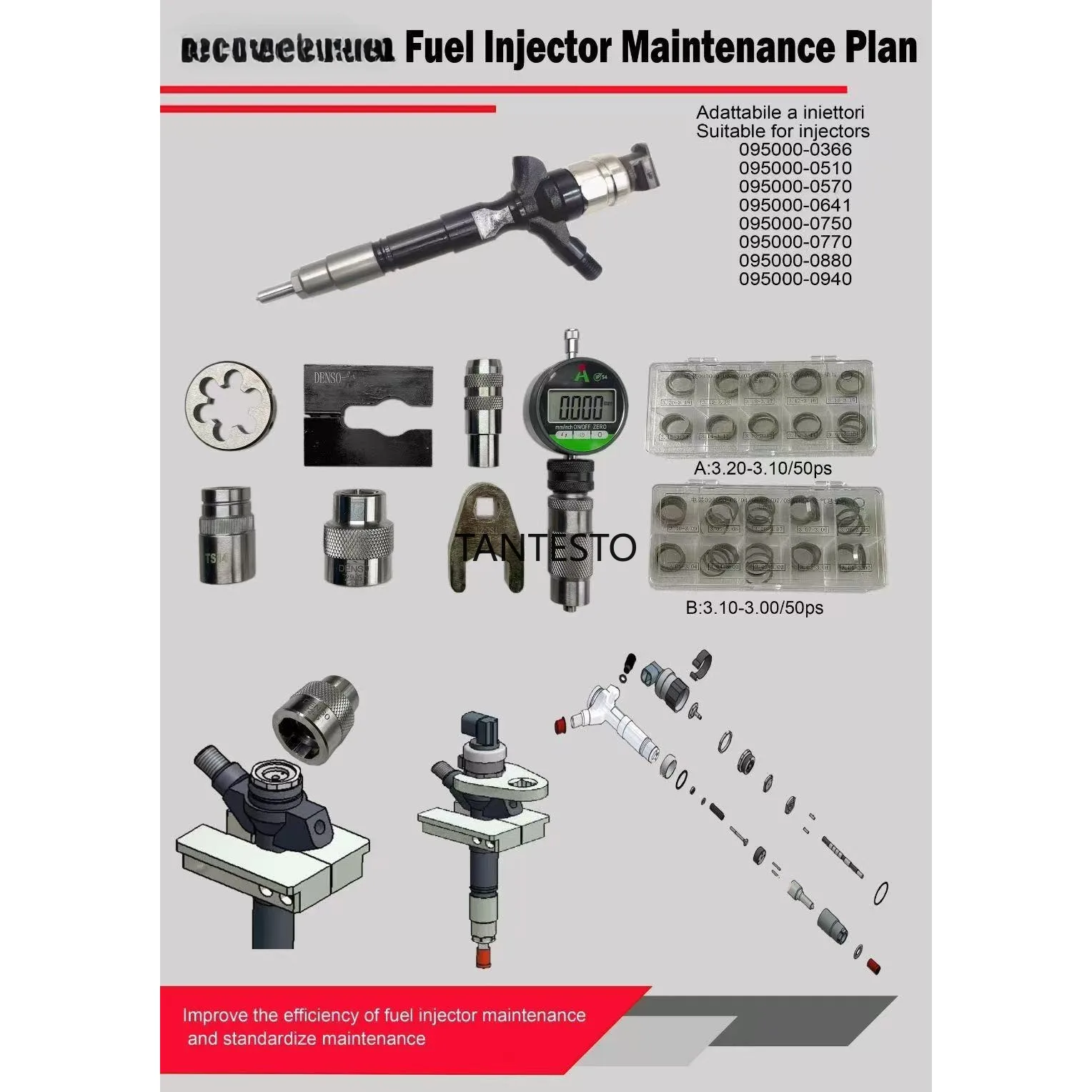 

CRIN Injector Solenoid Valve Removal Disassembl Repair Tools for TOYOTA HILUX Maintenance Plan
