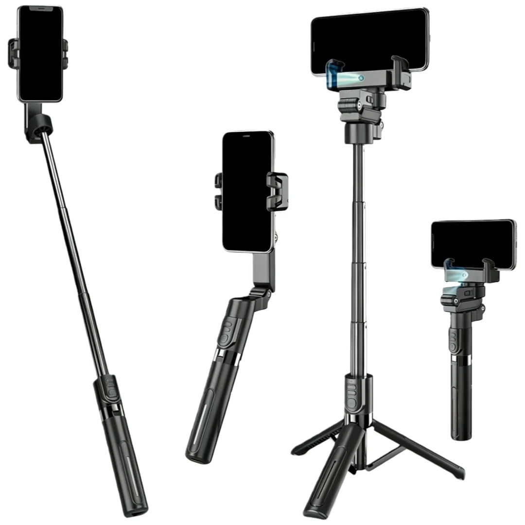 AI Tracking Gimbal Stabilizer for SmartiPhone 360° Auto Face Follow, Bluetooth Remote Anti-Shake Tripod for Vlogging/Live Stream