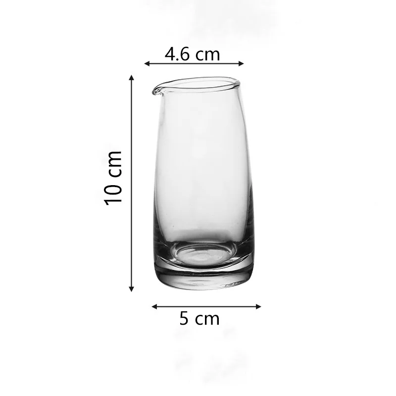 4pcs Set 100ml Foreign Wine Dispenser Transparent Thick Bottomed Baijiu Dispenser Party Specific Wine Glasses Liquor Glass Cup