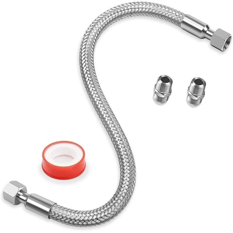 Braided Abrasion Protection, G1/4 Swivel Jumper Hose 1/4Nptx20 In Flexible Air Compressor With 870 PSI Working