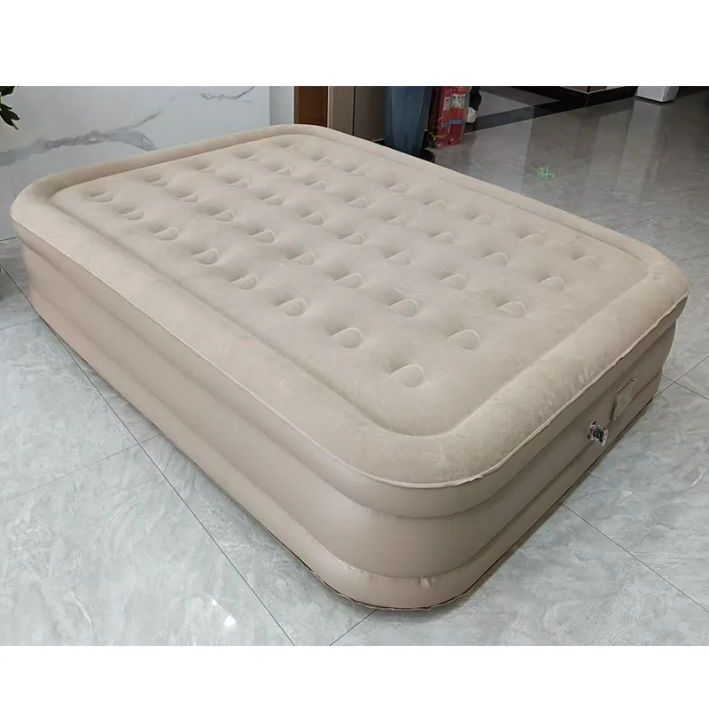 Air Mattress With Build in Pump Outdoor High Quality PVC Inflatable Air Bed for Camping