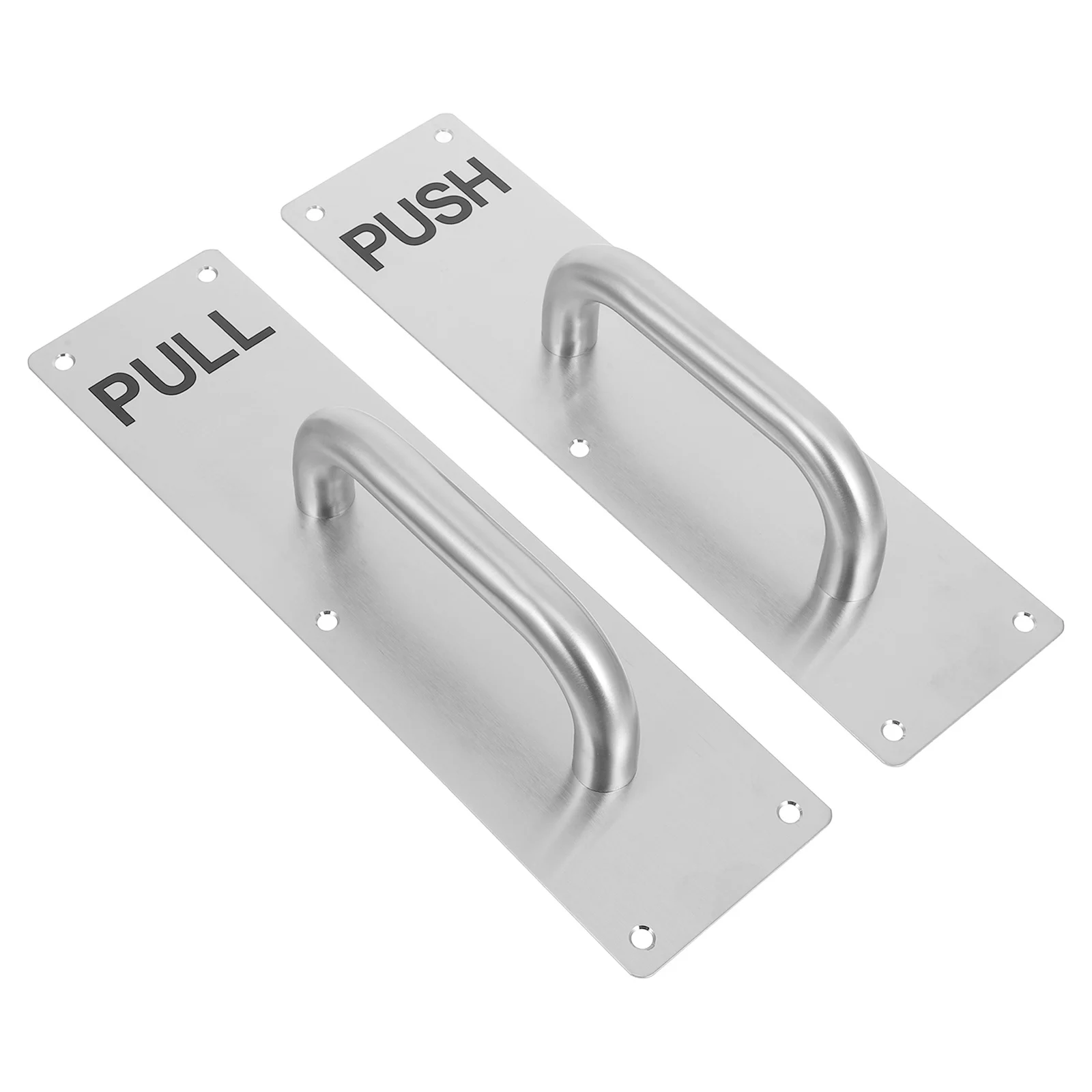 

1Set Stainless Steel Push Pull Door Handle for Commercial Use Office Hotel Restaurant Durable Door Handle Plate
