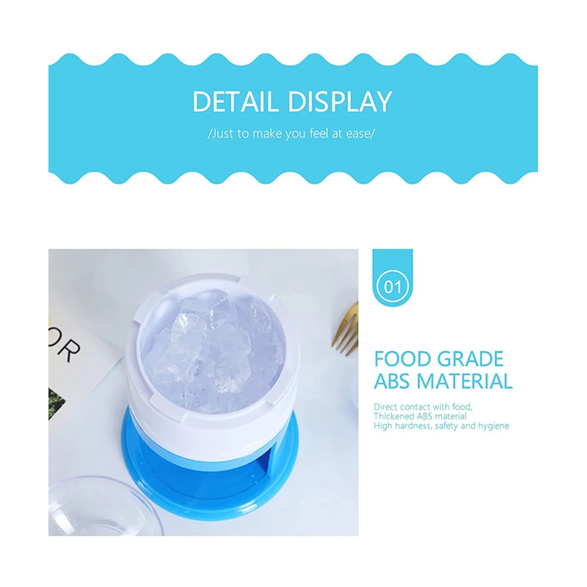 Hand-Shaved Ice Machine, Manual Fruit Smoothie Machine, Mini Household Small Ice Crusher Ice Machine