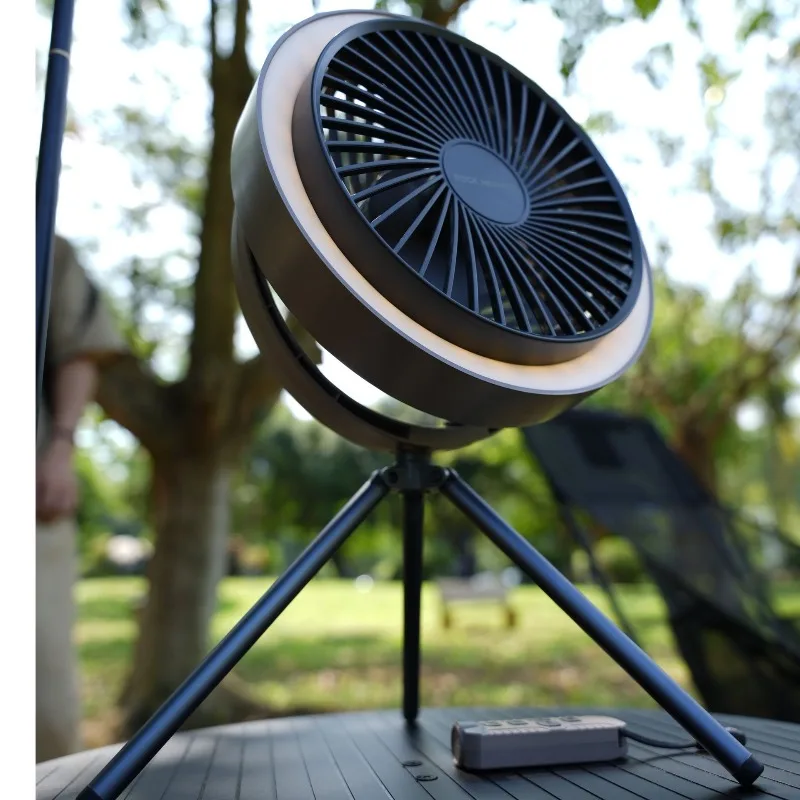 

Outdoor Portable Electric Fan Rechargeable Lights Suspension