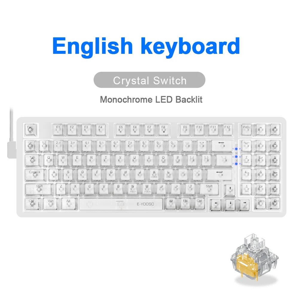 E-YOOSO Z94 USB Mechanical Gaming Keyboard Wired Monochrome