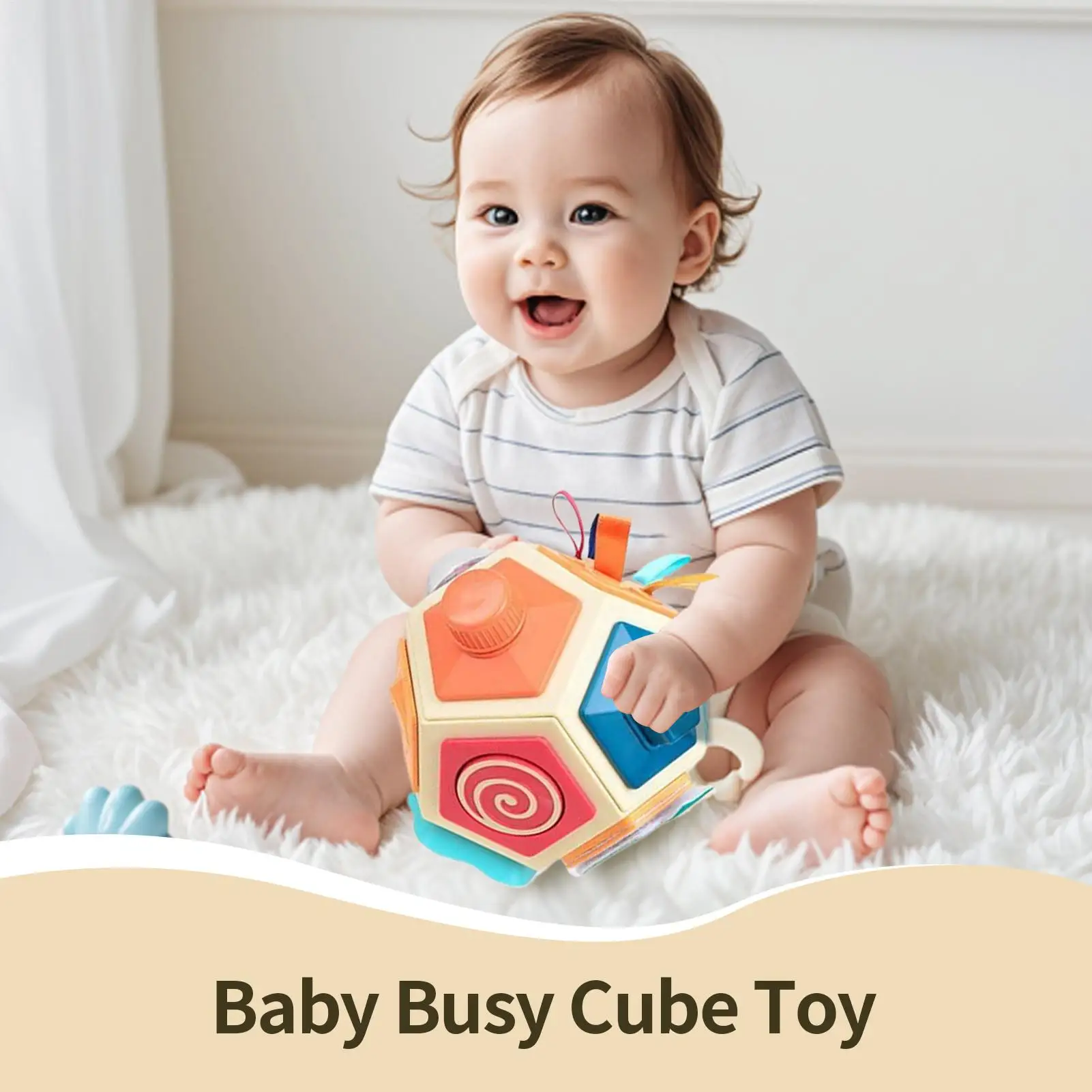 Cubo ocupado cubo sensorial brinquedos para criança brinquedos educativos fidget para viagens pré-escolar restaurante homeschool igreja sala de aula