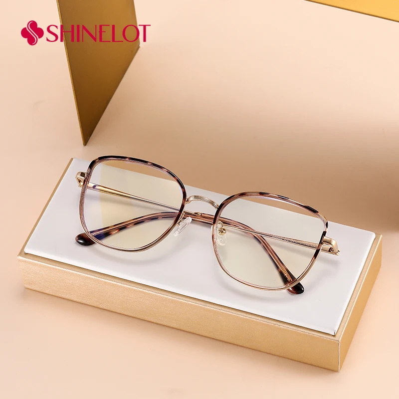 

83608 Cute Women Cat Eye Oval Eyeglasses Female Leopard Print Frame Eye Protection Glasses Youth Style Concise Style Eyewear