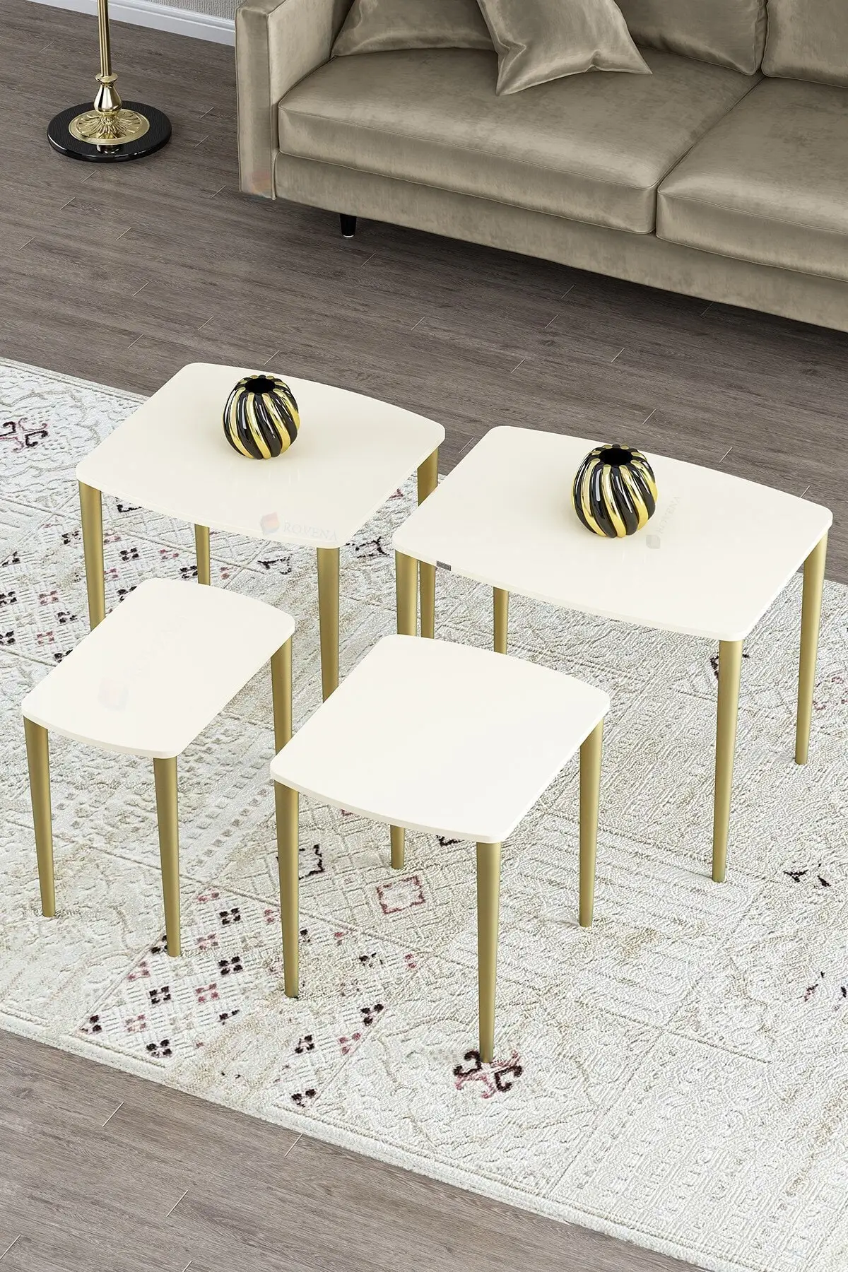 Mira Series Mdf 1. Grade 4lü Zigon Coffee Table Set