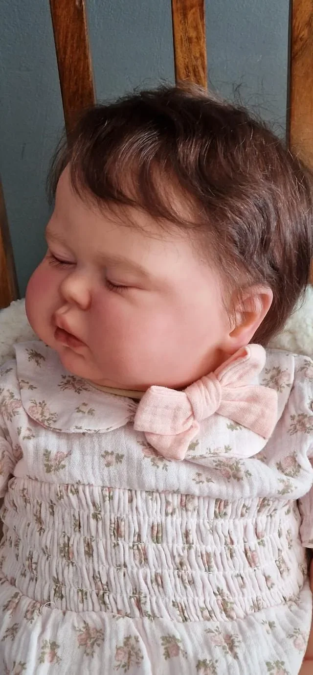 Reborn Pickle 24Inch Sleeping Doll Lifelike Pickle Reborn Toddler Hand Rooted Hair Cuddly Baby   Doll  Baby