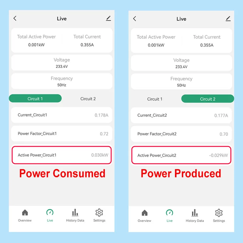 Imagem -03 - Tuya Smart Life Wifi Medidor de Energia Bidirecional Canais Trilho Din com 80a ct App Monitor Exportação e Importação de Energia ac 110v 240v