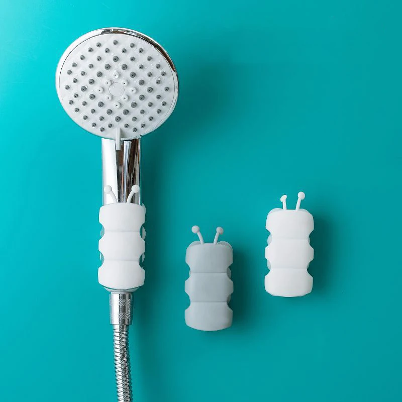 Suction Cup Shower Head Holder Punch-free Silicone Removable Shower Fixer Bathroom Shower Caterpillar Suction Cup Brackets