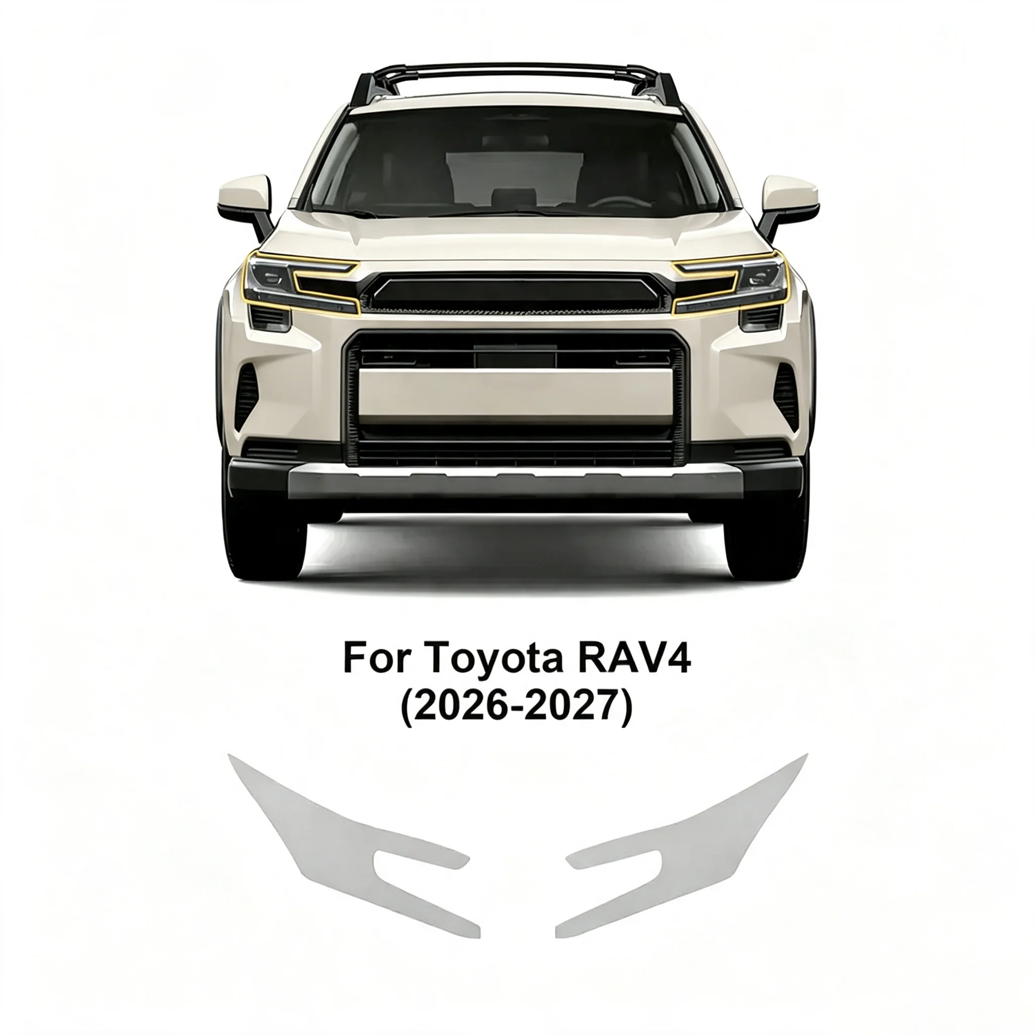 TPU Transparente Schutzfolie für Toyota RAV4 2026 Scheinwerfer Rückspiegel B-Säulen Anti-Kratz-Aufkleber PPF Klare Rauchfolie – Detail 3
