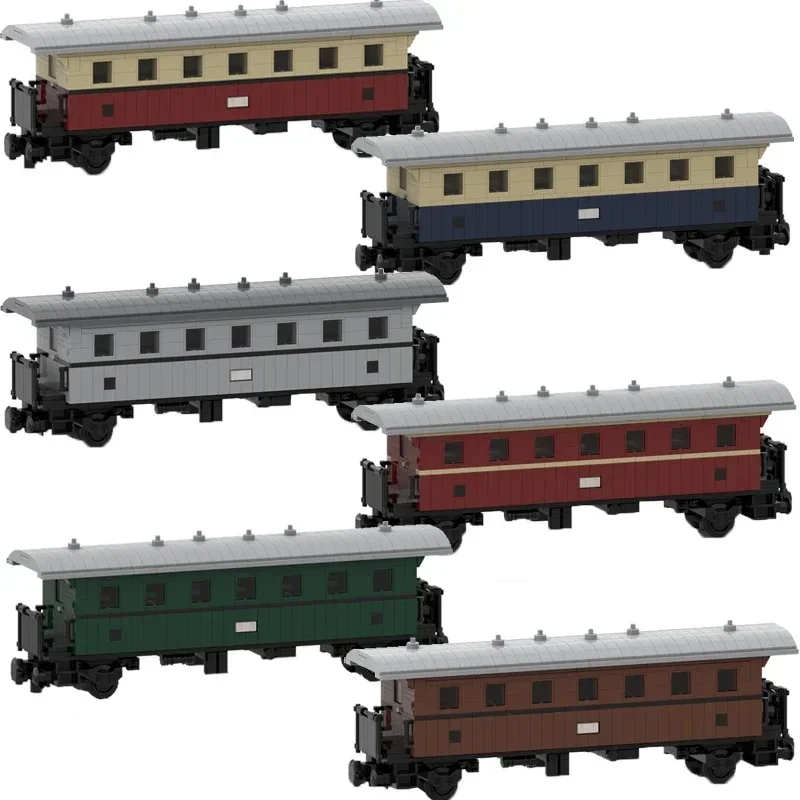 QWERT 678PCS City 2nd Class Universal Passenger Wagon Train Car Model DIY Creative Ideas Technology Assembly Puzzle Gift