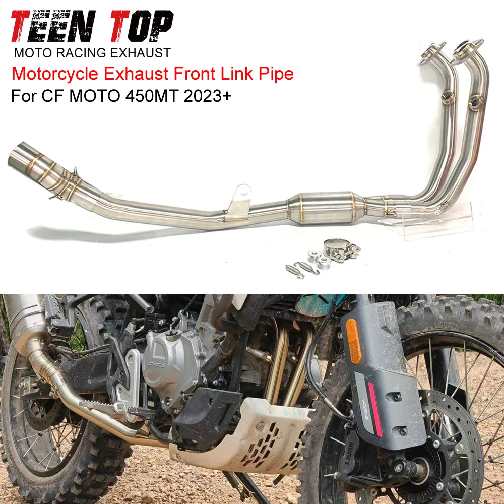 

51mm Exhaust Elbow For CF MOTO 450MT Front Link Pipe Stainless Steel Motorcycle Escape Tube 450 MT 2023+ Connection Pipe