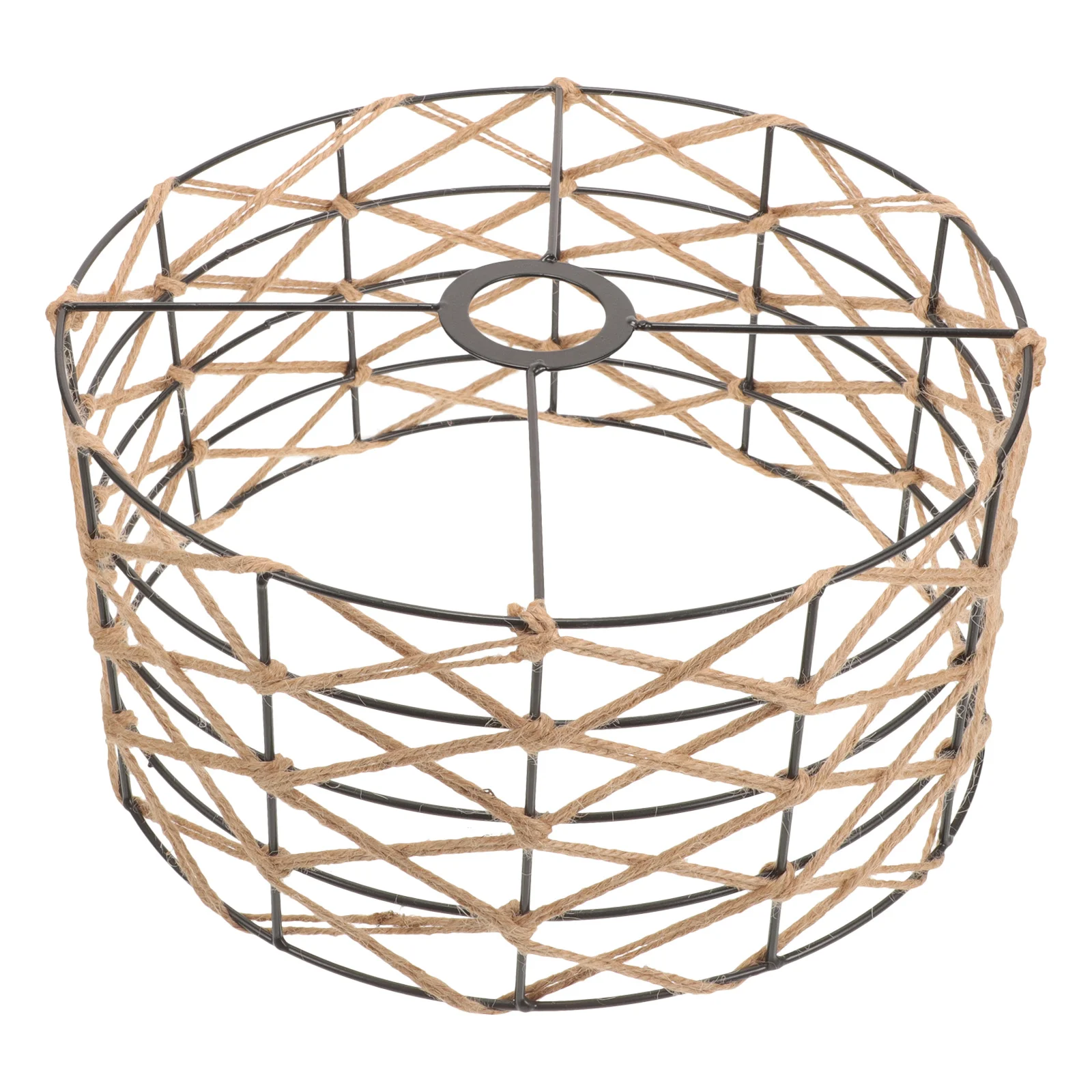 

1 Piece Vintage Lamp Shade Hemp Rope Hanging Lampshade for Pendant Ceiling Light Decorative Woven Chandelier Cover Living Room