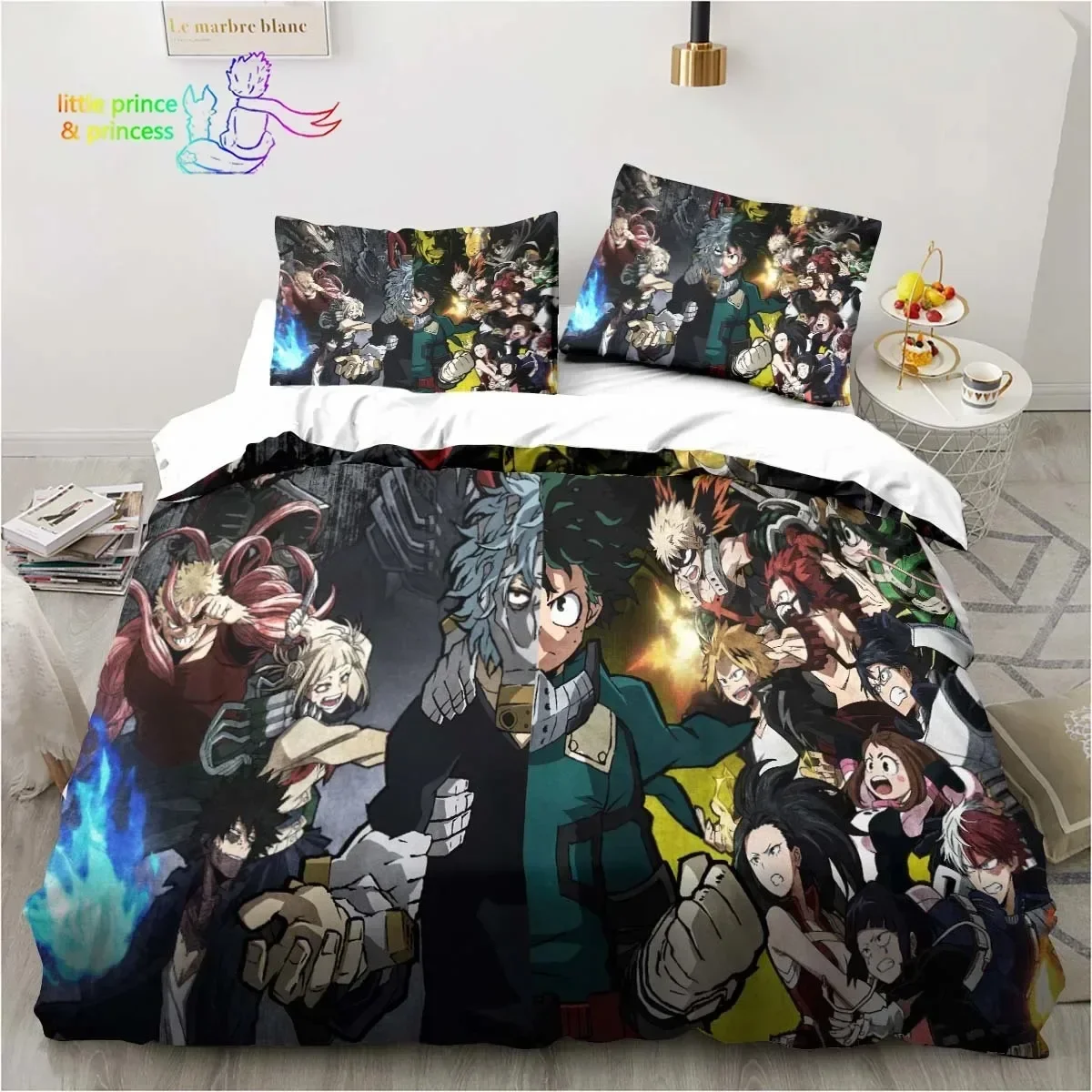 Anime My Hero Academia Bedding Set Single Twin Full Queen King Size Bed Set Adult Kid Bedroom 3D Print Bedding Gift