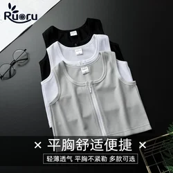 Ruoru S-6XL rafforza il corsetto corto rinforzato Tomboy lesbiche Les canotte Chest Shaper Breast Binder Trans Vest Underwear