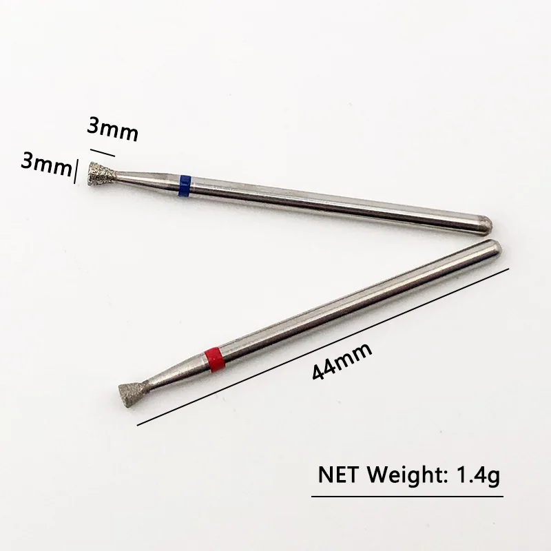 Foret à ongles en diamant, foret à cuticules, accessoire de perceuse à ongles électrique pour manucure, fraise rotative ronde pour Salon de manucure, 1 pièce