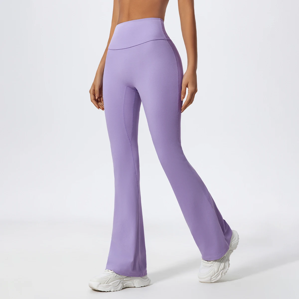 Hearuisavy High Waist Straight-Leg Sports Pants Gym Clothing Pilates Fitness Tights Naked Feeling  Wide Leg Yoga Leggings Women