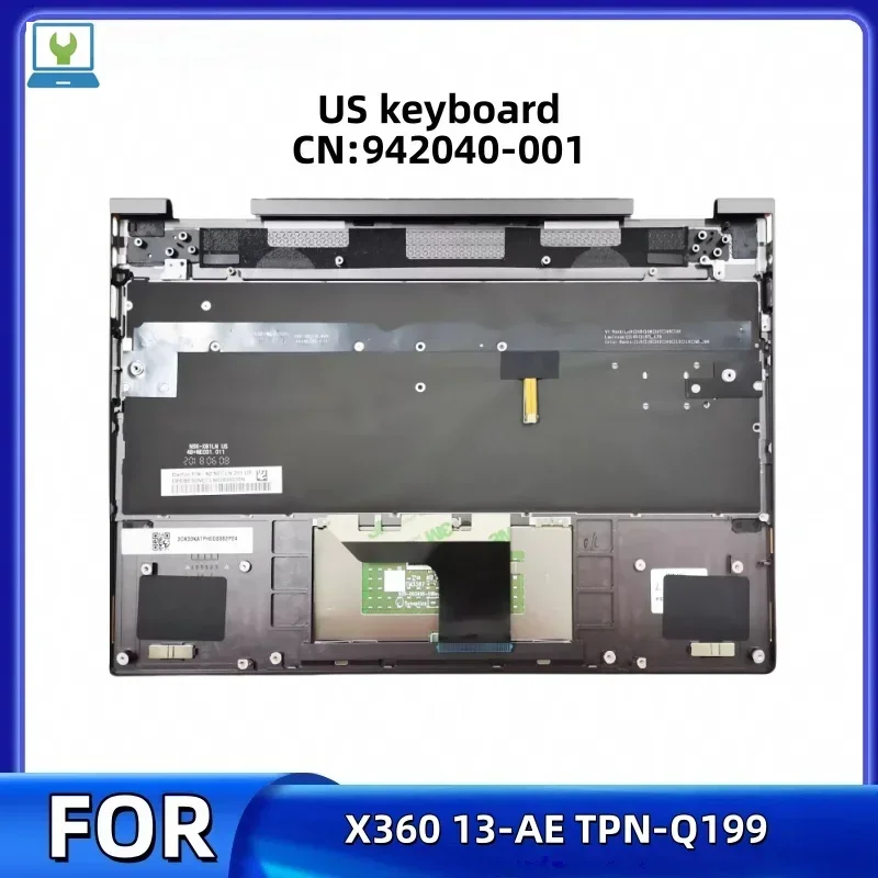 New For HP Spectre X360 13-AE TPN-Q199 US keyboard / Keyboard with C case/Brown 942040-001