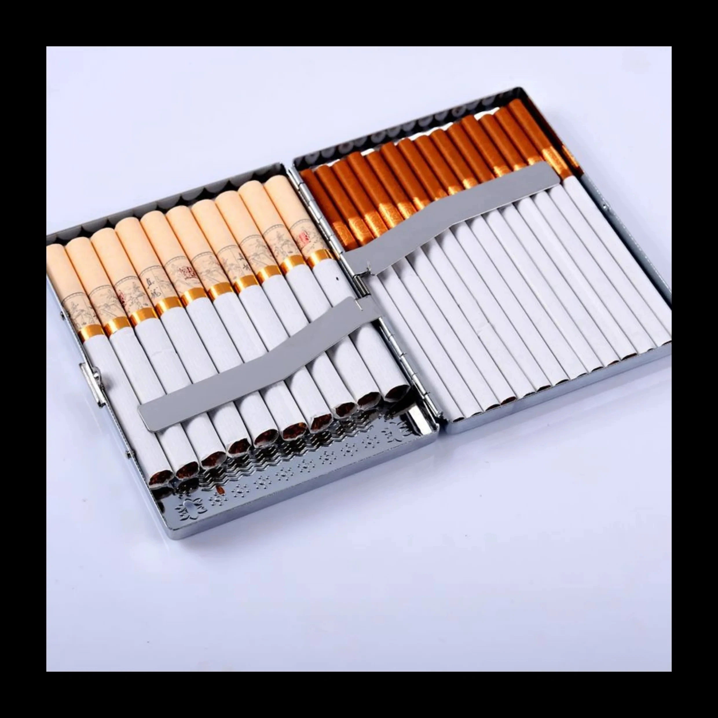 Dark Style Thick Smoking Cigarette Box Case With 84mm 20 Pack Men Women Creative European American Personalized Storage Box