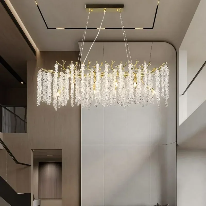 

Modern Crystal Ceiling Chandelier For Bedroom Hallway Living Dining Room Kitchen Gold Crystal Branch Hanging Chandeliers