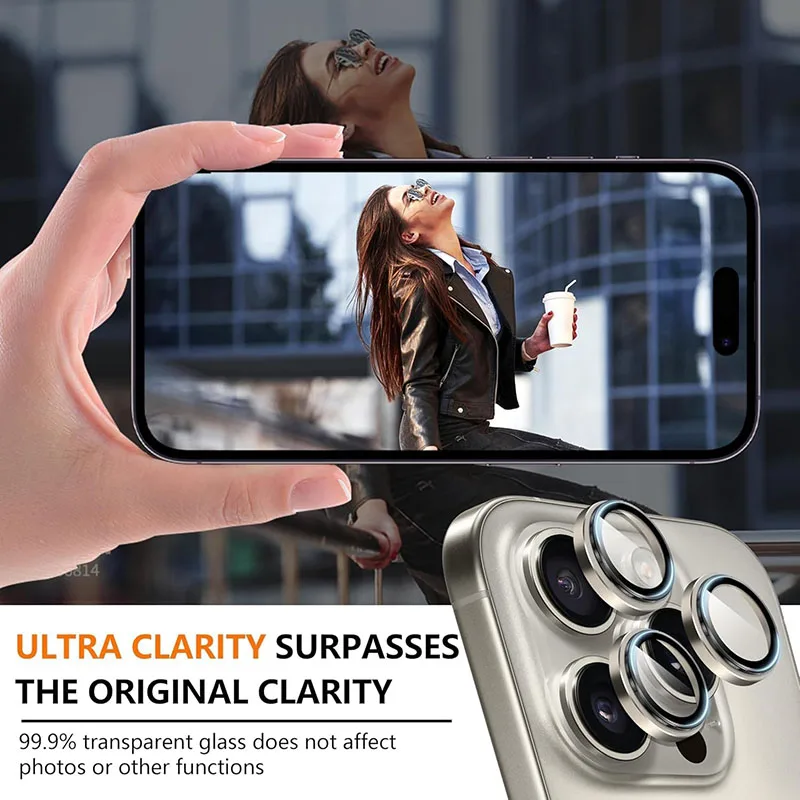 Aluminium Alloy Tempered Glass For Apple IPhone 16 17 Pro Max Lens Film Cover Protection Camera Lens Protector For IPhone 16 Pro