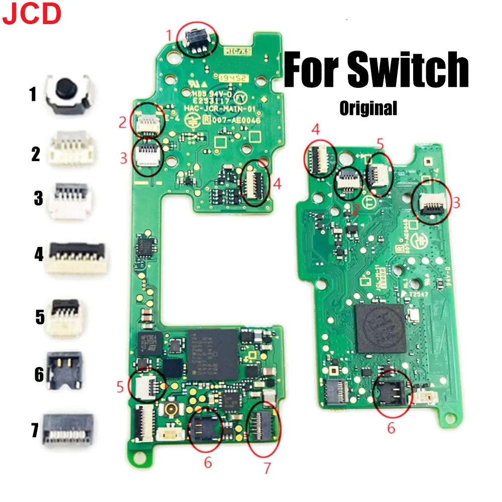 JCD 1pcs For Switch Handle Mainboard Maintenance Original Row Plug L Button For NS Slide Rail Rocker Connection Socket SLSR Row