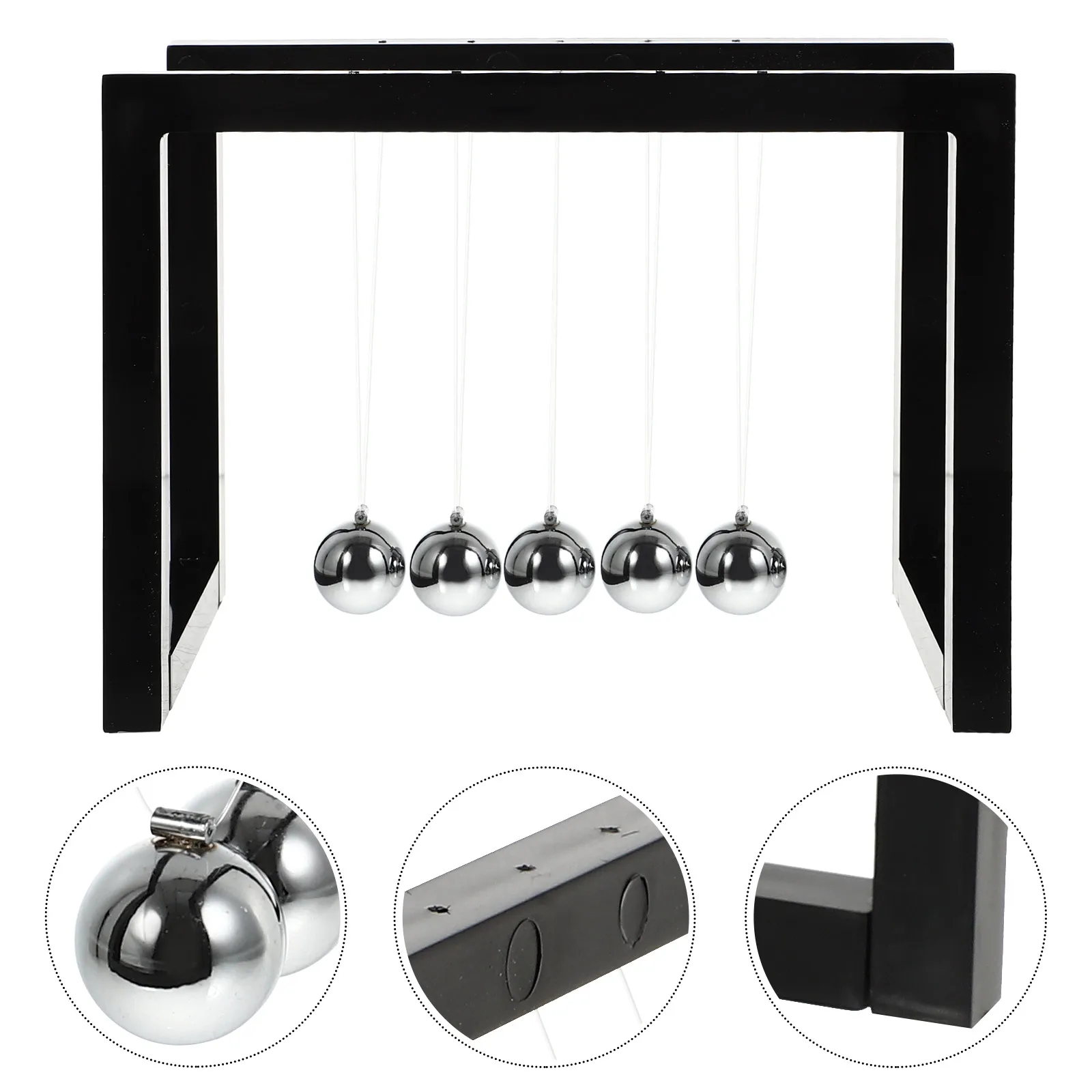 

Energy Conservation Ornament Office Desktop Toy Cradle Balls Balance Adorn Decor Decoration Ornaments Physics Decorate