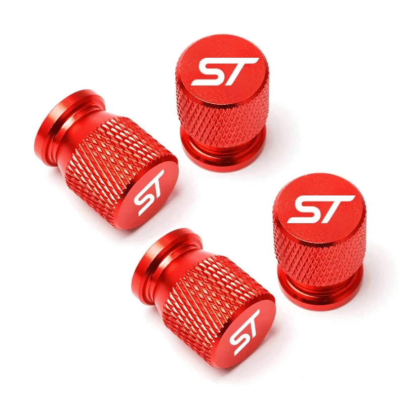 For Ford ST FOCUS 2 3 Mondeo Fiesta Kuga MK2 MK3 MK4 Car Wheel Tire Valve 4pcs/Set Car Caps Tyre Stem Covers Airdust