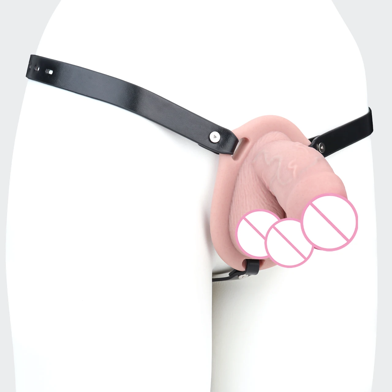 LEZEE Мужские клетки для члена Силиконовая клетка целомудрия Реалистичный фаллоимитатор с ремешком для брюк на рукаве для пениса с поясом целомудрия Секс-игрушки для мужчин