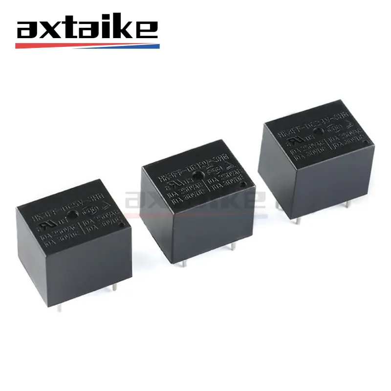 5PCS HK3FF-DC5V-SHG HK3FF-DC12V-SHG HK3FF-DC24V-SHG 10A 250V AC 30V DC 5Pin HK3FF Subminiature High Power Relay 15.5x19mm