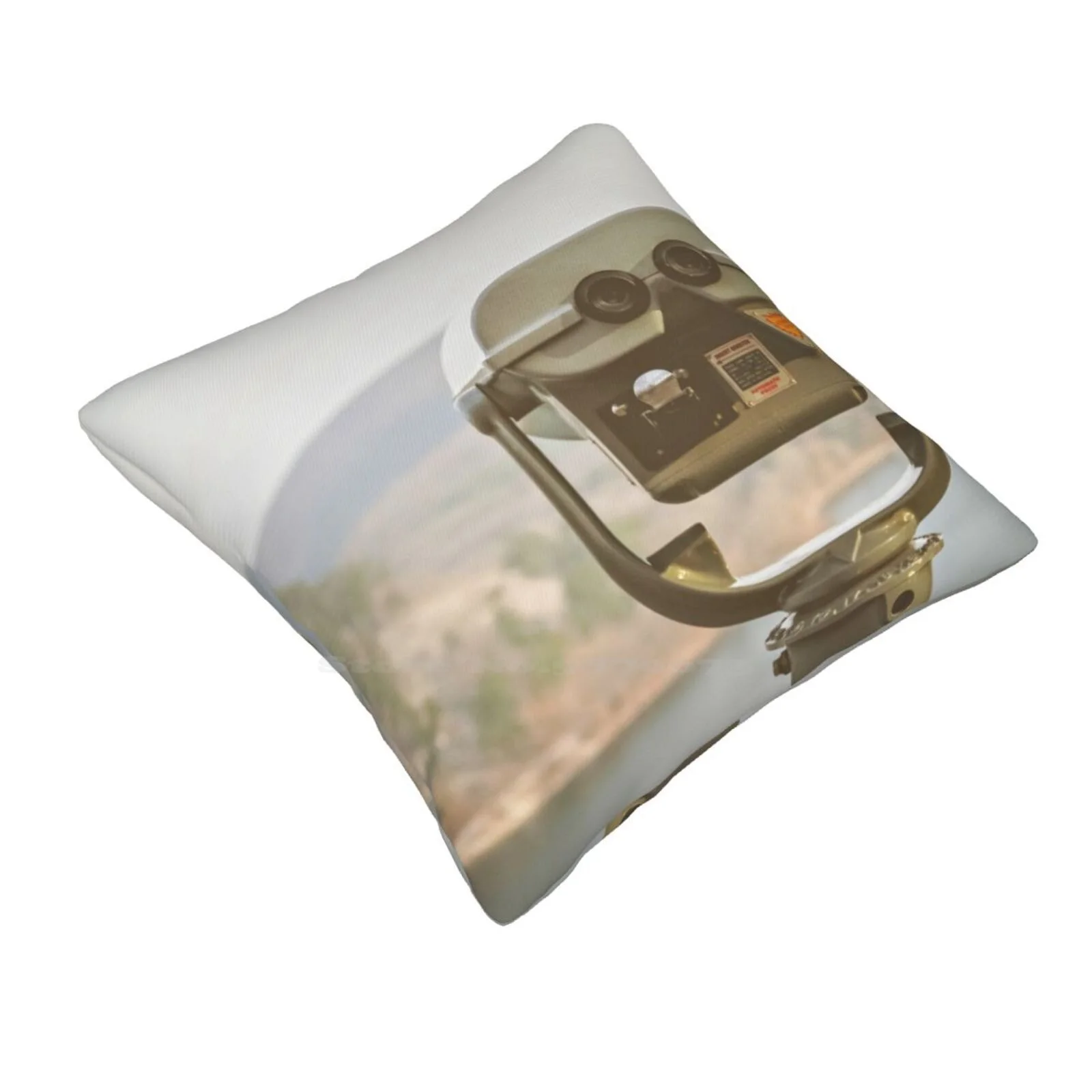 View Here Throw Cushion Pillow Cover Wanderlust Mountains Hills Nature Scenery Viewfinder Wisconsin Dells Landscape Viewfinder